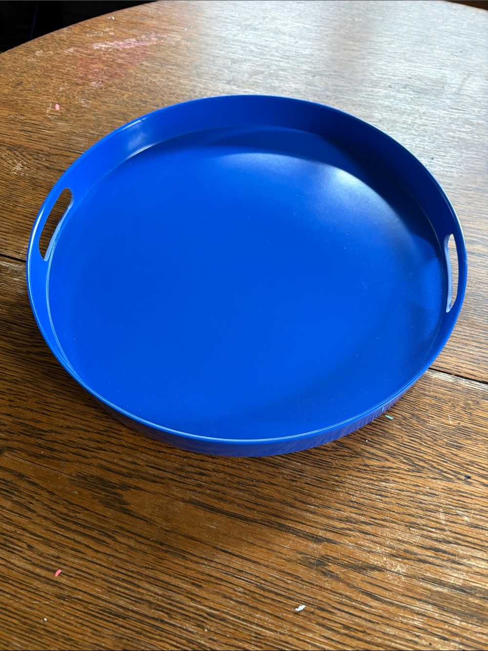 Precidio Round Serving Tray Melamine Blue